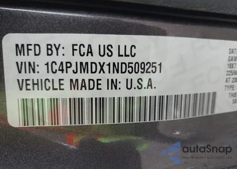 2022 Jeep Cherokee Limited 4X4 из США, поврежденный, VIN 1C4PJMDX1ND509251